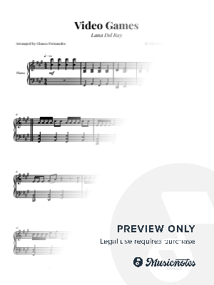 Video Games by Lana Del Rey | PIANO SOLO