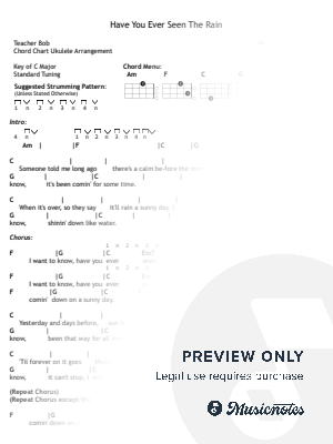 Have You Ever Seen the Rain (Ukulele Chords & Lyrics)