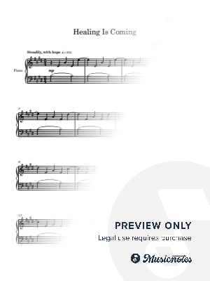 Healing Is Coming by YoungMin You - Sheet Music