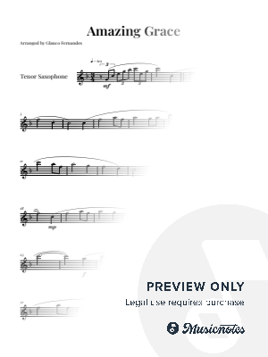 Amazing Grace | TENOR SAX SOLO by Glauco Fernandes - Sheet Music