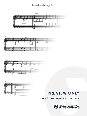 Londonderry Air, for Piano Solo, Misc Traditional-Folk