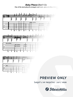 Baby, Please Don't Go by Gary Gontier@SeriousGuitar.com - Sheet Music