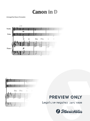 Pachelbel's Canon | VIOLIN & VIOLA DUET & PIANO (with Chords)