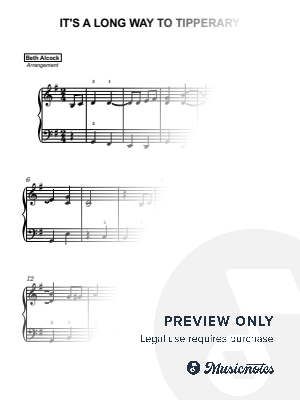 It's A Long Way to Tipperary - piano