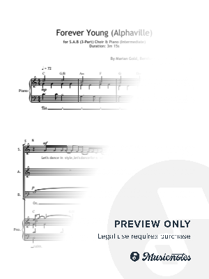 Forever Young – SAB (3-Part Choir) & Piano | Alphaville by Joseph Hollings - Sheet Music