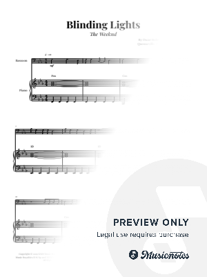 Blinding Lights - The Weeknd | BASSOON & PIANO (with Chords)
