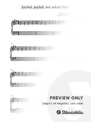Joyful, joyful, we adore thee