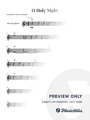 O Holy Night | ALTO SAX SOLO (with Chords)