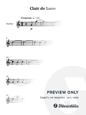 Clair de Lune | EASY GUITAR SOLO