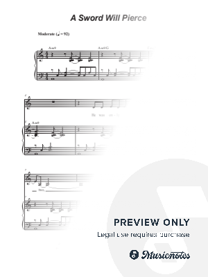 A Sword Will Pierce (Female Solo Voice) by Stephen DeCesare - Sheet Music
