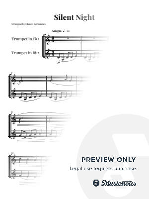 Silent Night | Bb TRUMPET DUET by Glauco Fernandes - Sheet Music