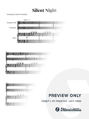 Silent Night | Bb TRUMPET & TROMBONE DUET & PIANO