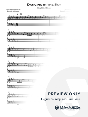 Dancing in the Sky [simplified] by Piano Tutorials for Beginners - Sheet Music
