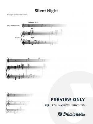 Silent Night | Alto Saxophone and Piano