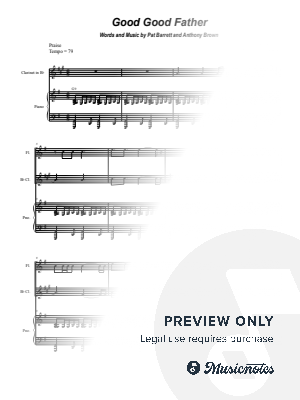Good Good Father (Duet for Flute and Bb-Clarinet) by Stephen DeCesare - Sheet Music