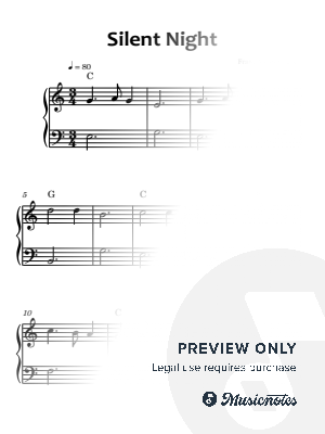 Silent Night | Super Easy Piano by Glauco Fernandes - Sheet Music
