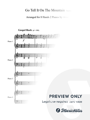Go Tell It On The Mountain - Traditional - Alexander Pomaz - 8 Hands 2 Pianos