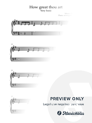 How great thou art - basic by Kåre Øgreid - Sheet Music