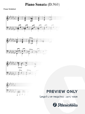 Piano Sonata (D.960) - Franz Schubert by Nivek Piano - Sheet Music