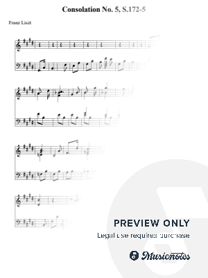 Consolation No. 5, S.172-5 - Franz Liszt