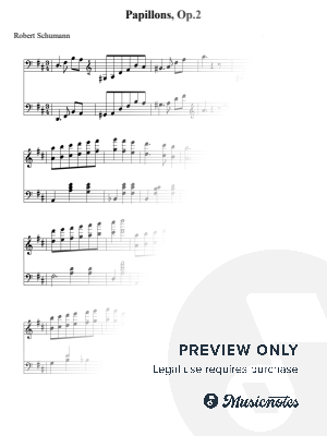 Papillons, Op.2 - Robert Schumann by Nivek Piano - Sheet Music