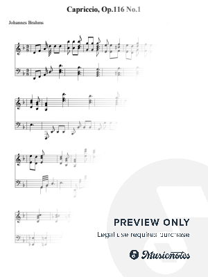 Capriccio, Op.116 No.1 - Johannes Brahms
