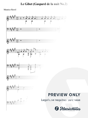 Le Gibet (Gaspard de la nuit No.2) - Maurice Ravel by Nivek Piano - Sheet Music