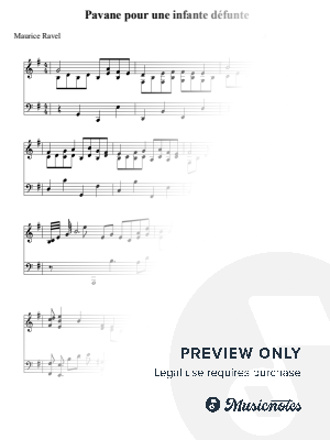 Pavane pour une infante défunte - Maurice Ravel by Nivek Piano - Sheet Music
