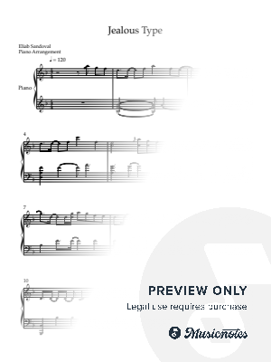 Jealous Type by Eliab Sandoval - Sheet Music