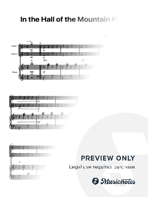 In the Hall of the Mountain King | FLUTE DUET and PIANO (with Chords) by Glauco Fernandes - Sheet Music