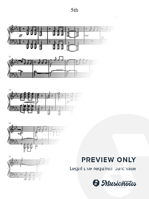 Symphony No. 5 (1st Mvt) - Beethoven (intermediate - medium version) by Nivek Piano - Sheet Music