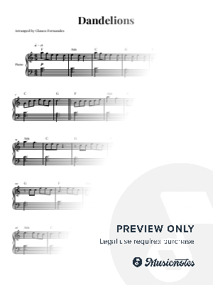 Dandelions - Ruth B | PIANO SOLO (Easy, with Chords)