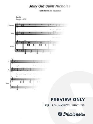 Jolly Old Saint Nicholas with Up On The Housetop (SATB)