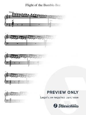 Flight of the Bumblebee - Nikolai Rimsky-Korsakov (hard - advanced) by Nivek Piano - Sheet Music