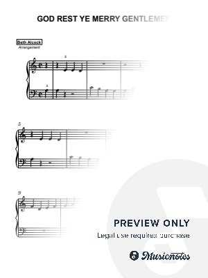 God Rest Ye Merry Gentlemen - christmas | beginner piano