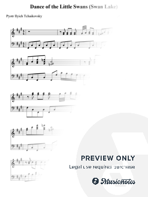 Dance of the Little Swans (Swan Lake) - Pyotr Ilyich Tchaikovsky by Nivek Piano - Sheet Music