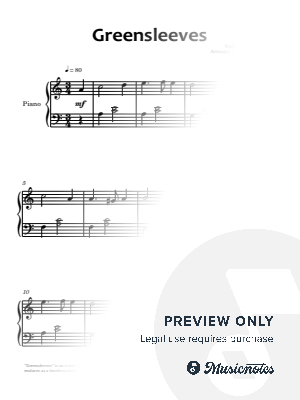 Greensleeves | CLASSIC Easy Piano