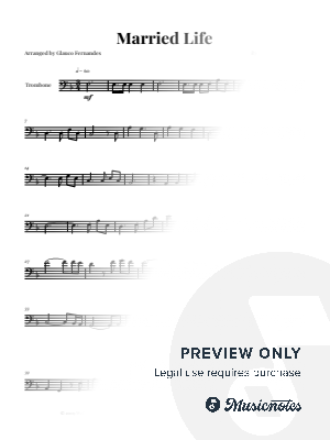 Married Life (From Disney/Pixar's UP) | TROMBONE SOLO by Glauco Fernandes - Sheet Music