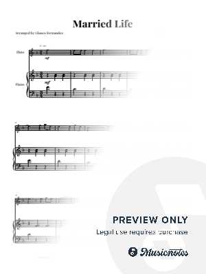 Married Life (From Disney/Pixar's UP) | FLUTE and PIANO by Glauco Fernandes - Sheet Music