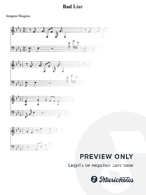 Bad Liar - Imagine Dragons by Nivek Piano - Sheet Music