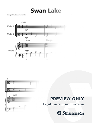 Swan Lake Theme - Tchaikovsky | EASY VIOLA DUET and PIANO (with Chords)