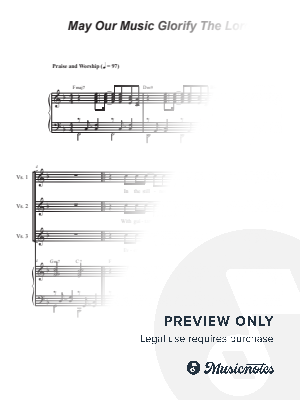 May Our Music Glorify The Lord (Duet for Tenor and Bass solo) by Stephen DeCesare - Sheet Music