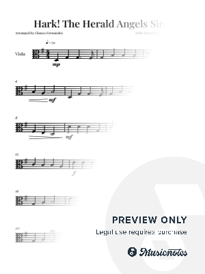 Hark! The Herald Angels Sing - Christmas Song | VIOLA SOLO