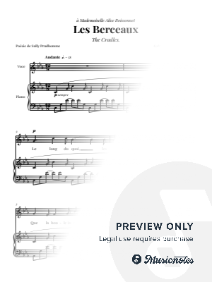 Les Berceaux - Fauré | VOICE & PIANO (Cm, Treble Clef)