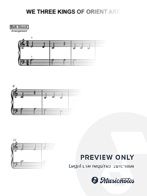 We Three Kings Of Orient Are - christmas | beginner piano