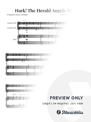 Hark! The Herald Angels Sing - Christmas Song | Bb TRUMPET DUET and PIANO (with Chords)