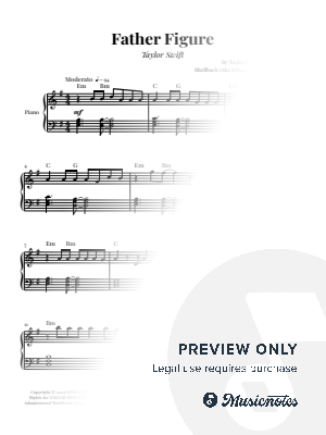 Father Figure - Taylor Swift | Easy Piano (with Chords)