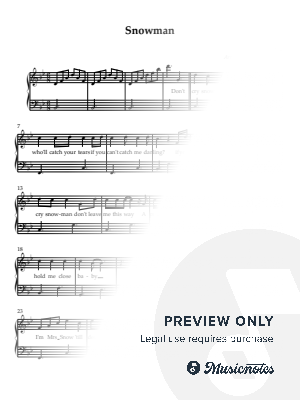 Snowman by Louiza Patsia - Sheet Music
