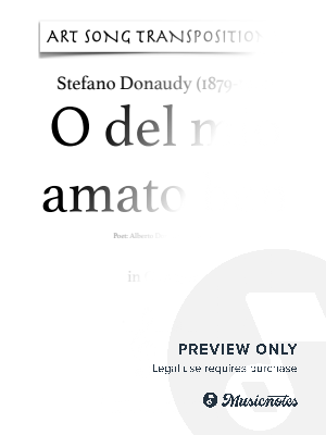 DONAUDY: O del mio amato ben (transposed to G major)