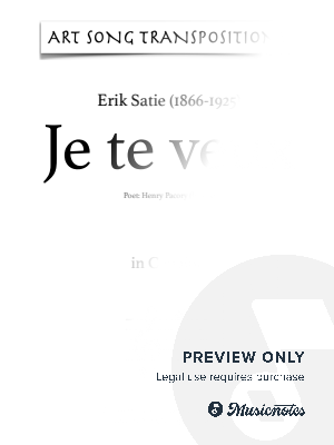 SATIE: Je te veux (transposed to C major)
